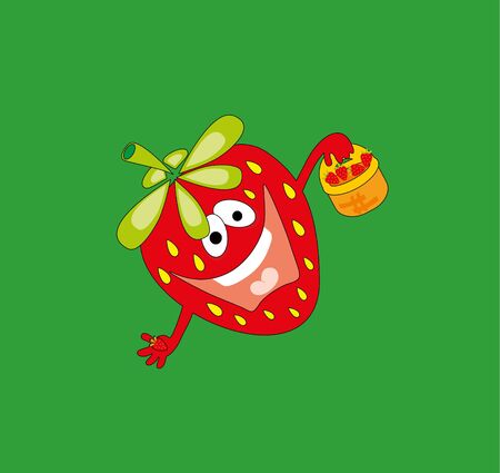 Happy strawberryのイラスト素材