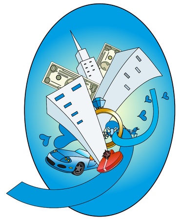 Vector illustration. Success objects.のイラスト素材