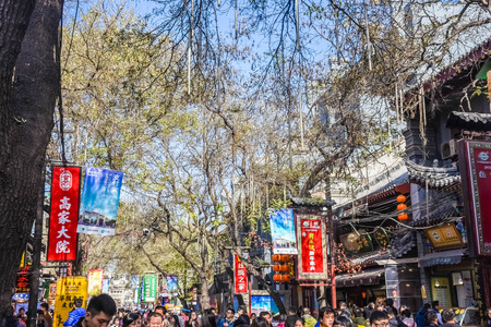 Main market street of Xi'An, Chinaのeditorial素材