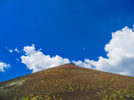 Beautiful landscape of the crater of the Etna mount volcano in Sicily, Italyの写真素材