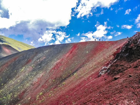 Beautiful landscape of the crater of the Etna mount volcano in Sicily, Italyの写真素材