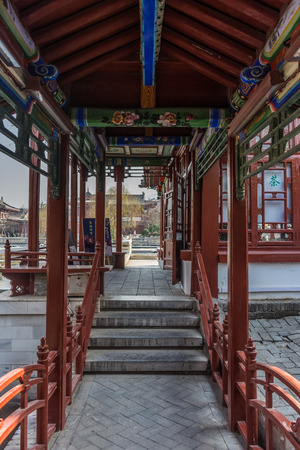 HUAQING, CHINA, 25 DECEMBER 2017: Beautiful chinese traditional architecture in Huaqing Palaceのeditorial素材