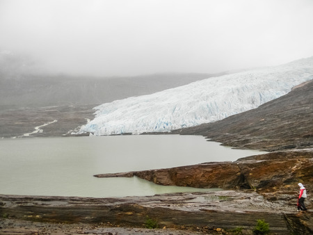 The Svartisen Glacier, Norwayの写真素材