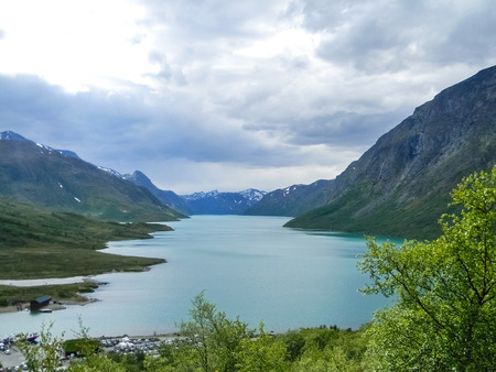 Gjendesheim Lake from Besseggen ridge, Norwayの写真素材