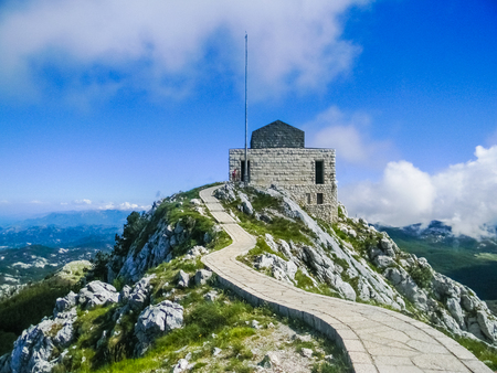 Mausoleum of Lovcen National Park, Montenegroのeditorial素材