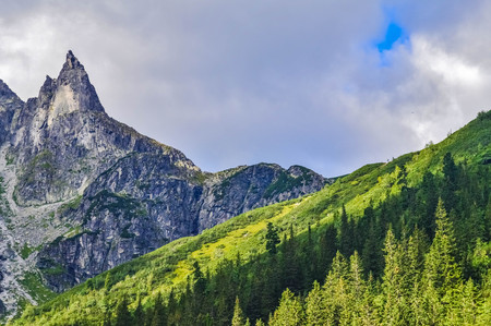 Beautiful rocky peak in the Tatra Mountains, Polandの写真素材
