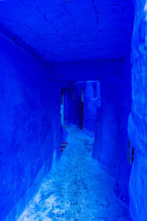 The blue streets of Chefchaouen, Moroccoの写真素材