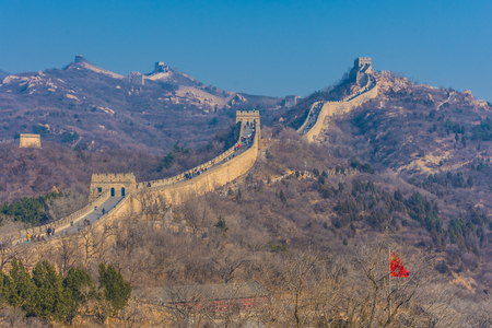 The Great Wall of China, section of Badaling, Chinaの写真素材