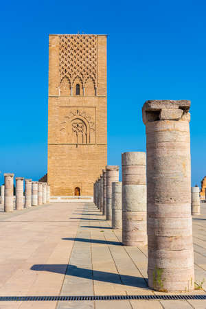 The Hassan Tower of Rabat, Moroccoのeditorial素材