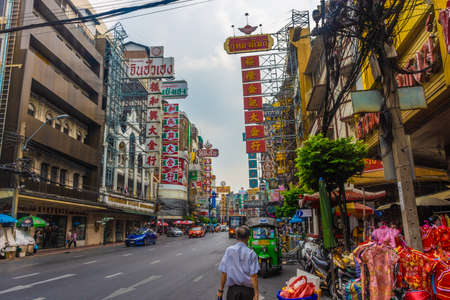BANGKOK, THAILAND, 14 JANUARY 2020: Chinatown district of Bangkokのeditorial素材