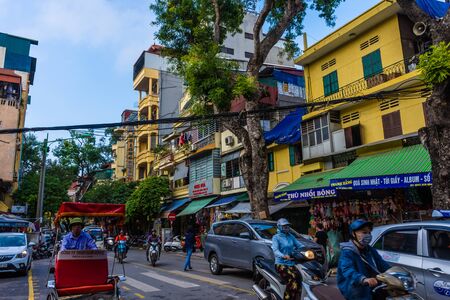HANOI, VIETNAM, 4 JANUARY 2020: View of Hanoi city centerの写真素材