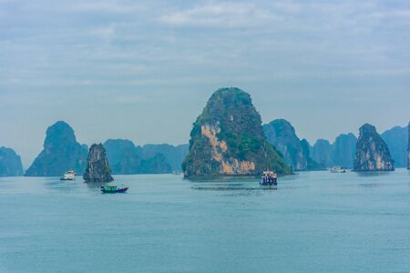 Beautiful landscape of Ha Long Bay, Vietnamの写真素材
