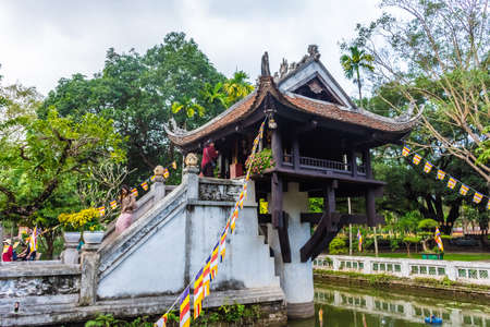 HANOI, VIETNAM, 4 JANUARY 2020: Three Pillar Pagoda of Hanoiのeditorial素材