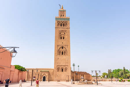 MARRAKECH, MOROCCO, 29 AUGUST 2018: The Koutobia Mosqueのeditorial素材