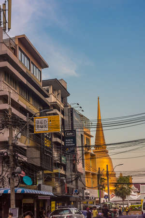 BANGKOK, THAILAND, 12 JANUARY 2020: Street view of Bangkok downtownのeditorial素材