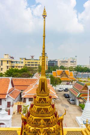 BANGKOK, THAILAND, 12 JANUARY 2020: landscape from Loha Prasat Temple, also called the "Metal Castle"のeditorial素材