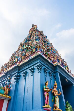 Sri Srinivasa Hindu Temple in Little India, Singaporeの写真素材