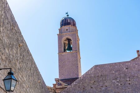 Beautiful Belltower in Dubrovnik old town, Croatiaの写真素材