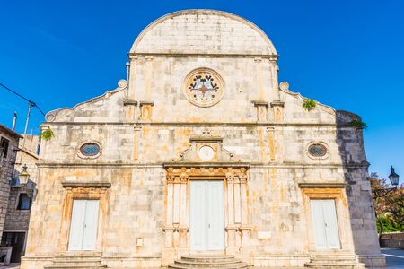 The church of Stari Grad, Hvar island, Croatiaの写真素材