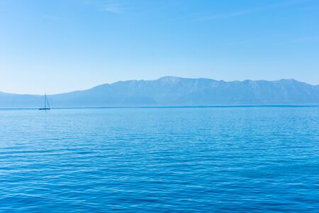 Croatian coastline from the seaの写真素材