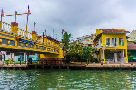 Beautiful canal of Malacca, Malaysiaのeditorial素材