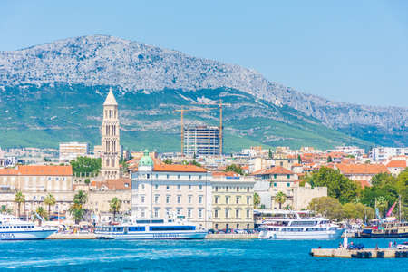 SPLIT, CROATIA, 7 AUGUST 2019: Landscape of the cityのeditorial素材