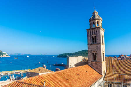 Beautiful Belltower in Dubrovnik old town, Croatiaのeditorial素材