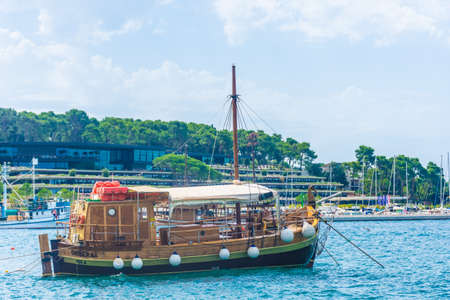 ROVINJ, CROATIA, 14 AUGUST 2019: Harbor of Rovinjのeditorial素材