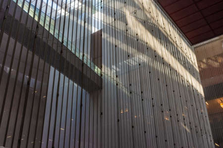 GUANGZHOU, CHINA, 18 NOVEMBER 2019: Modern interior architecture of the Guangdong Museum