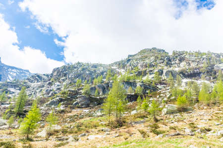 Alpine landscape in Gran Paradiso National Park, Piedmont, Italy