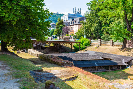 TRIER, GERMANY, 20 JULY 2020: Roman ruins in Trierのeditorial素材