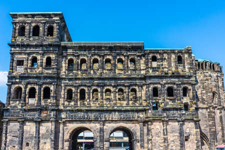 TRIER, GERMANY, 20 JULY 2020: Porta Nigra, an ancient Roman landmark in Trierのeditorial素材