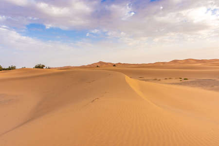Beautiful landscape of the Sahara Desert, erg Chebbi, Merzouga, morocco