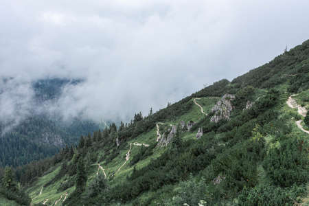 Mountain path through Mount Jenner, Germanyの写真素材