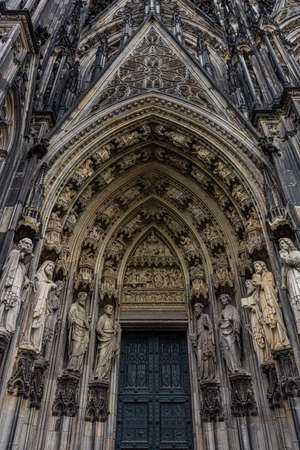 The door of the Cathedral of Cologne, Germanyの写真素材