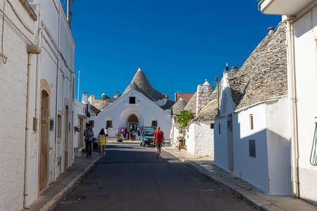 ALBEROBELLO, ITALY, 19 AUGUST 2021: Trullo Sovrano in Alberobello, town with typical houses called "trulli" in Puglia, southern Italyのeditorial素材