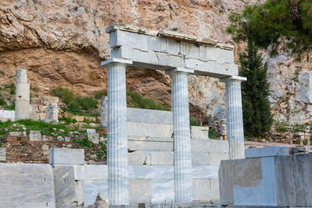 Greek columns in the Acropolis, Athens