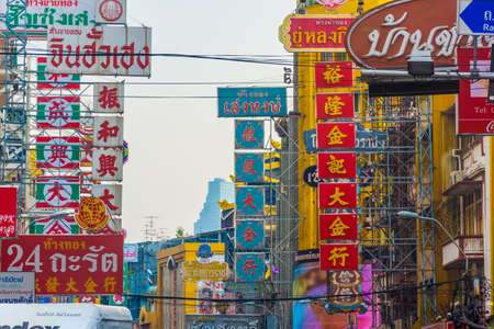 BANGKOK, THAILAND, 14 JANUARY 2020: Chinatown district of Bangkokのeditorial素材