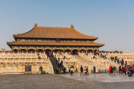 Amazing view of the Forbidden City of Beijing, Chinaのeditorial素材