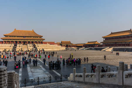 Amazing view of the Forbidden City of Beijing, Chinaのeditorial素材