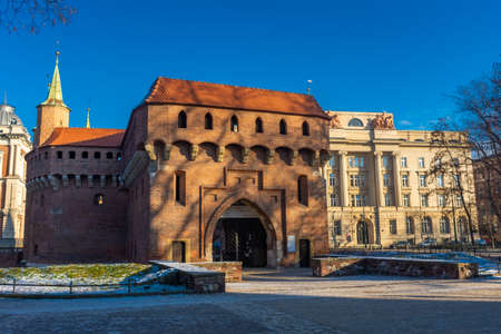 KRAKOW, POLAND, 7 JANUARY 2022: The Barbican, the best preserved in Europeのeditorial素材