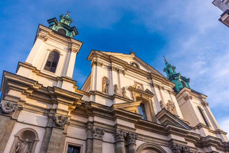 Church of Krakow old town, Polandの写真素材
