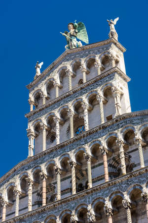 San Michele Church in Lucca, Tuscany, Italyの写真素材