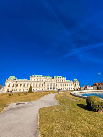 VIENNA, AUSTRIA, FEBRUARY 19 2022: The Belvedere palaceのeditorial素材