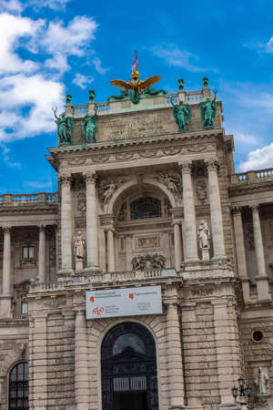 VIENNA, AUSTRIA, FEBRUARY 19 2022: Columnade of the Hofburgのeditorial素材