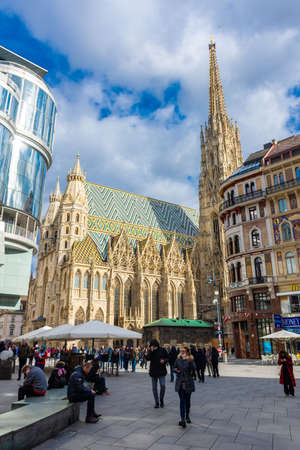 VIENNA, AUSTRIA, FEBRUARY 19 2022: The Stephansdom, Cathedral of Viennaのeditorial素材
