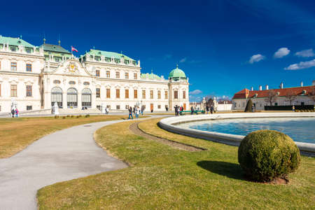 VIENNA, AUSTRIA, FEBRUARY 19 2022: The upper Belvedere palaceのeditorial素材