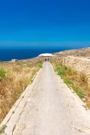 Majdra, Malta, 21 May 2022: Road to the Megalithic templesのeditorial素材