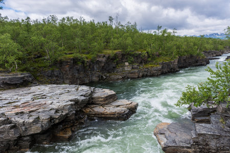 Landscape of Abisko National Park, Swedenの写真素材