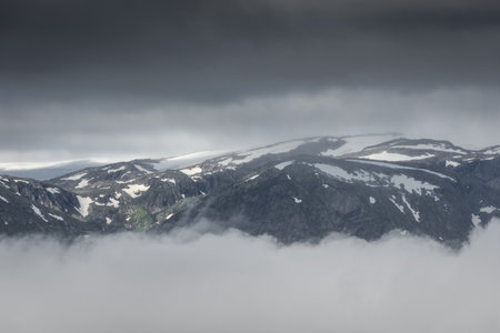 View over the mountains of central Norway, Oddaの写真素材